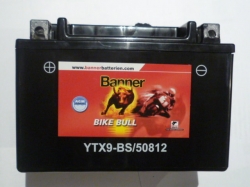 Motobatéria Banner Bike Bull AGM 12V 8Ah (YTX9-BS)