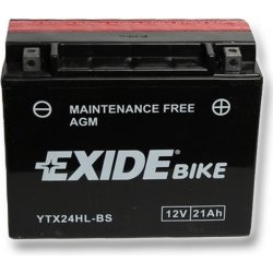 Motobatéria Exide Bike AGM ETX24HL-BS, 12V 21Ah