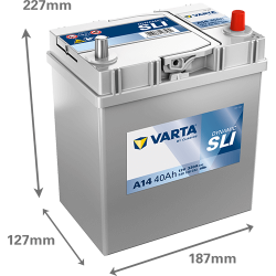 VARTA BLUE dynamic 12V 40Ah pravá Asia