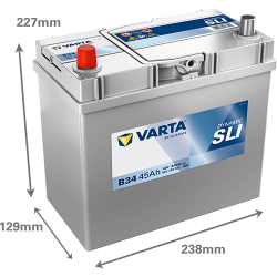 VARTA BLUE dynamic 12V 45Ah ľavá Asia