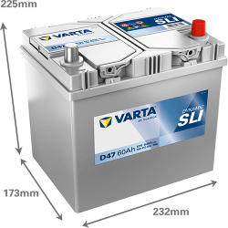 VARTA BLUE dynamic 12V 60Ah pravá Asia