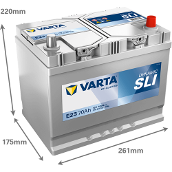 VARTA BLUE dynamic 12V 70Ah pravá Asia