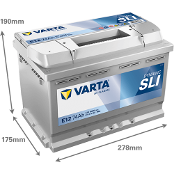 VARTA BLUE dynamic 12V 74Ah ľavá