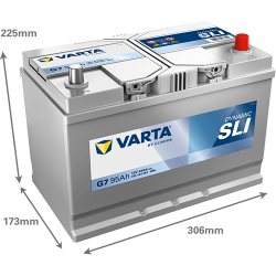 VARTA BLUE dynamic 12V 95Ah Asia pravá