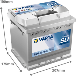 VARTA BLACK dynamic 12V 45Ah ľavá