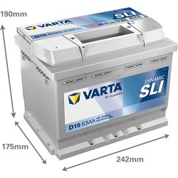 VARTA SILVER dynamic 12V 63Ah pravá