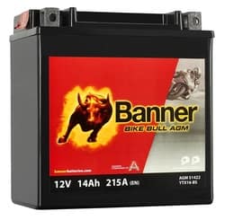 Motobatéria Banner Bike Bull AGM 12V 14Ah (YTX16-BS) Motobatéria Banner Bike Bull AGM 12V 14Ah (YTX16-BS)