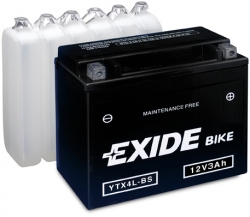 Motobatéria Exide Bike AGM ETX4L-BS,12V 3Ah 