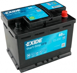 Exide Štart-stop EFB 12V 60Ah, EL600