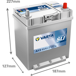 VARTA BLUE dynamic 12V 40Ah pravá Asia