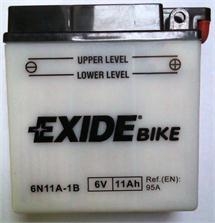 Motobatéria Exide Bike 6N11A-1B, 6V 11Ah