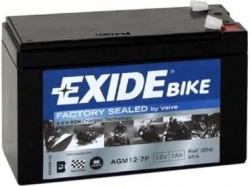 Motobatéria Exide Bike AGM12-7F, 12V, 7Ah