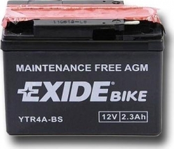 Motobatéria Exide Bike AGM ETR4A-BS, 12V 2.3Ah