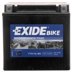 Motobatéria Exide Bike AGM ETX14L-BS, 12V 12Ah